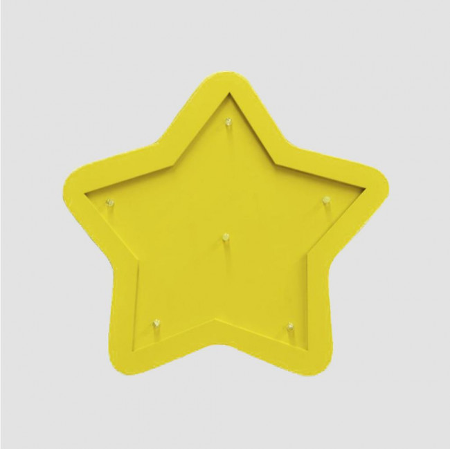 Luminoso Estrela Amarela MDF LED