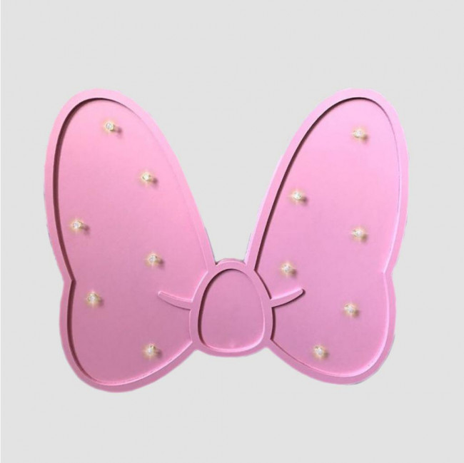 Luminoso Laço Rosa MDF LED