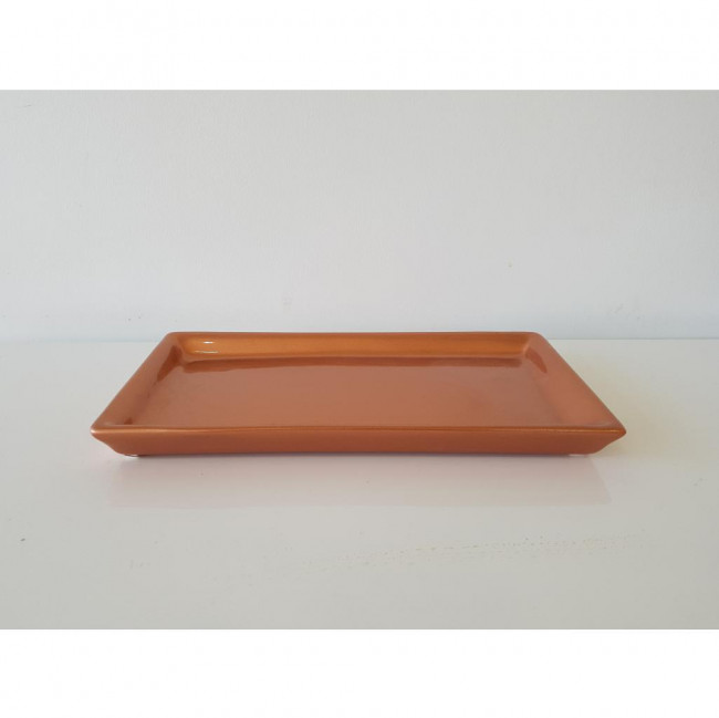 Bandeja Cerâmica Rosê Gold G