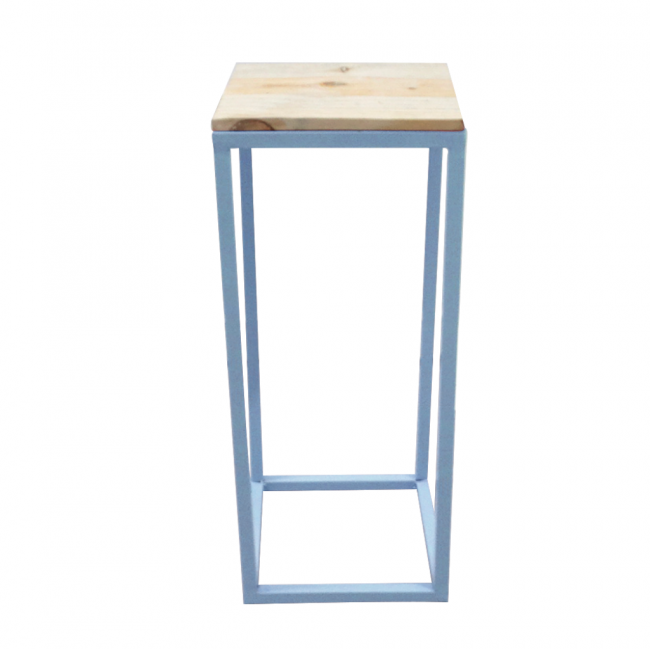 Mesa Azul Bebê Cubo Ferro Alta P