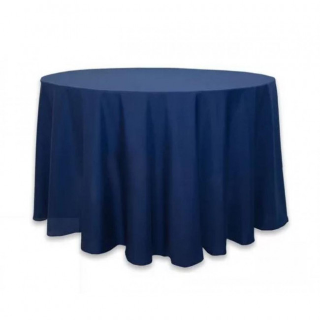 TOALHA DE 8 LUGARES REDONDA OXFORD AZUL ESCURO