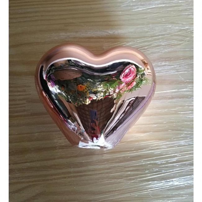 CORAÇÃO ROSE GOLD 13CM