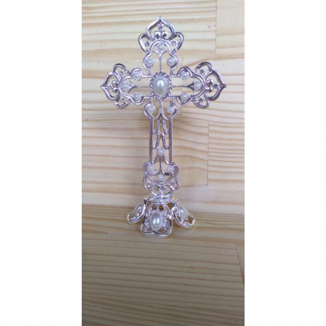 CRUCIFIXO PRATA. 21 CM