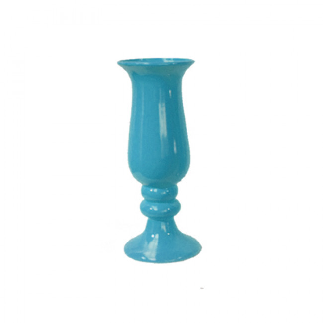 Vaso Cerâm Azul Turquesa 20x53cm
