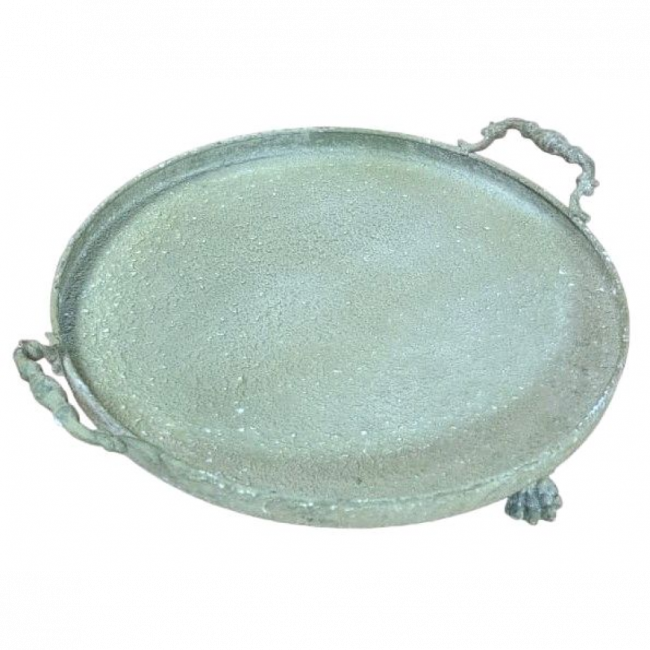 Bandeja Redonda Metal Verde de 35x5cm