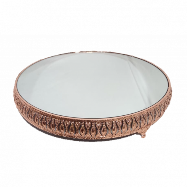 Boleira metal esp cor rose 40x7 cm