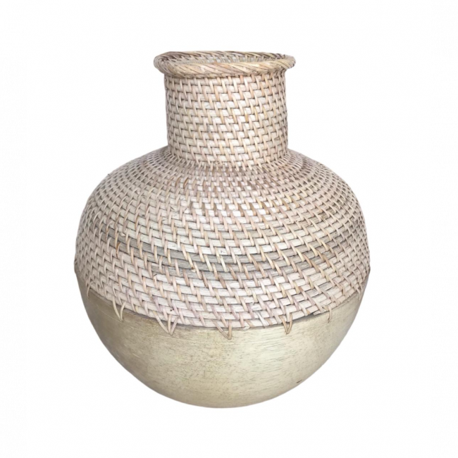 VASO NUDE EM RATTAN G