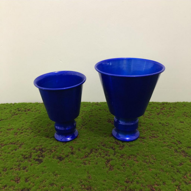 Vaso metal azul escuro (M)