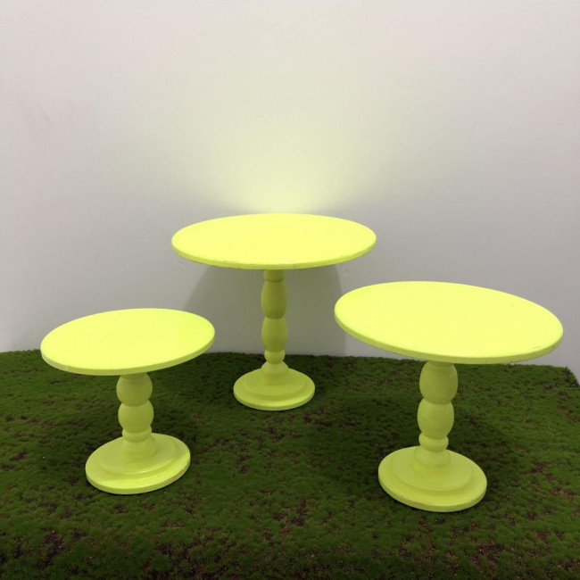 Suporte madeira neon amarelo (G)
