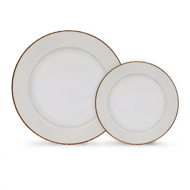 Prato mesa friso dourado Germer