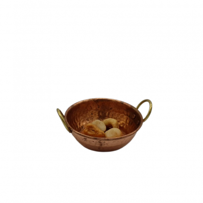 Tacho em cobre mini mini com alça dourada (capacid. aprox. = 30ml)