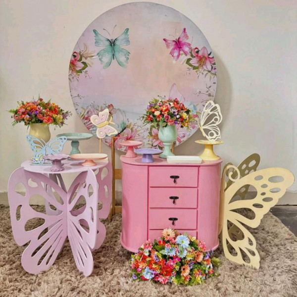 Kit jardim com mesa borboleta