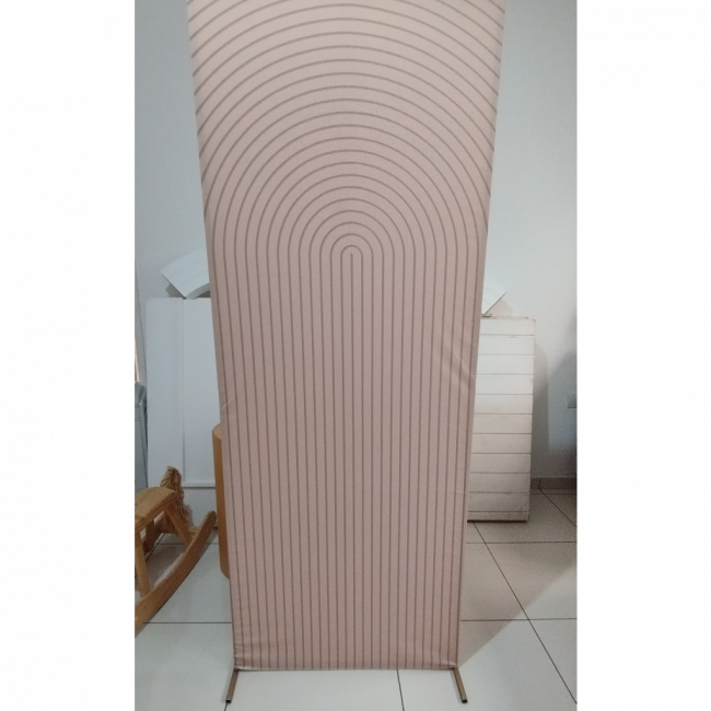 Tecido retangular espiral rosé bege 1,80x0,70