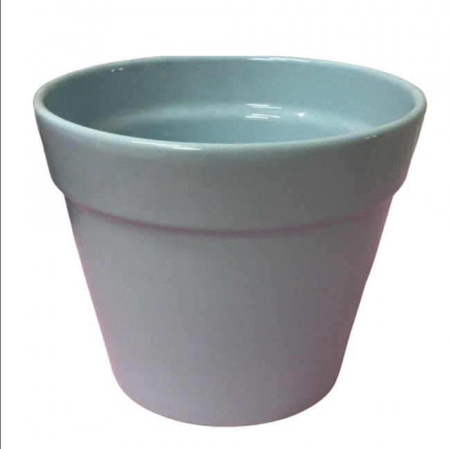 VASO CIRCULAR DE LOUÇA AZUL M