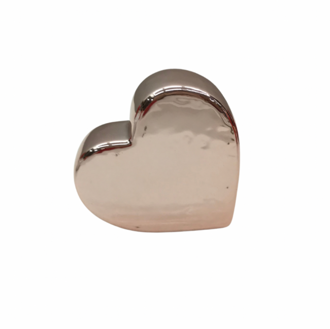 Coração Rose Gold/ Bronze/Cobre Louça M(9Dx9A)