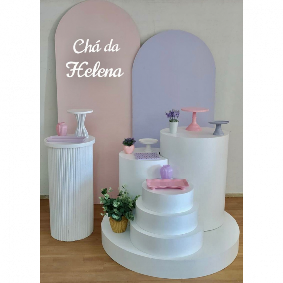Chá de bebê rosa e lilas
