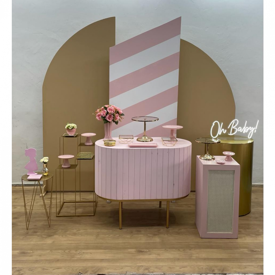 Chá de bebê rosa