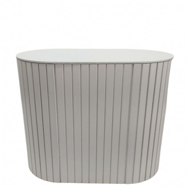 mesa branca desmontável ripado 1 C x 80 ATL x 58 L