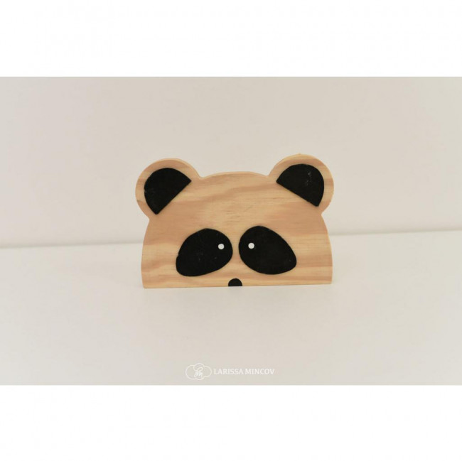 CABEÇA PANDA MADEIRA