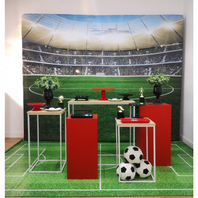 Sugestão de composição de materiais para Decoração de Festa Futebol/Atletico