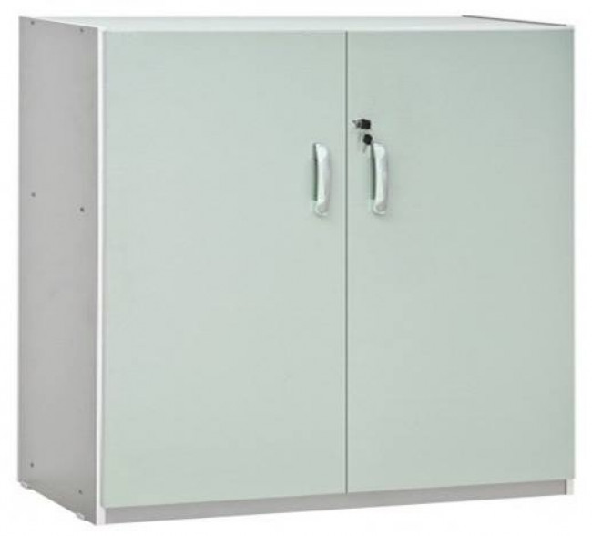 ARMÁRIO BAIXO MOSCOU, EM MDF BRANCO, 02 PORTAS COM CHAVES E 1 PRATELEIRA, MEDINDO 80CM LARG X 80CM ALT X 50CM PROF