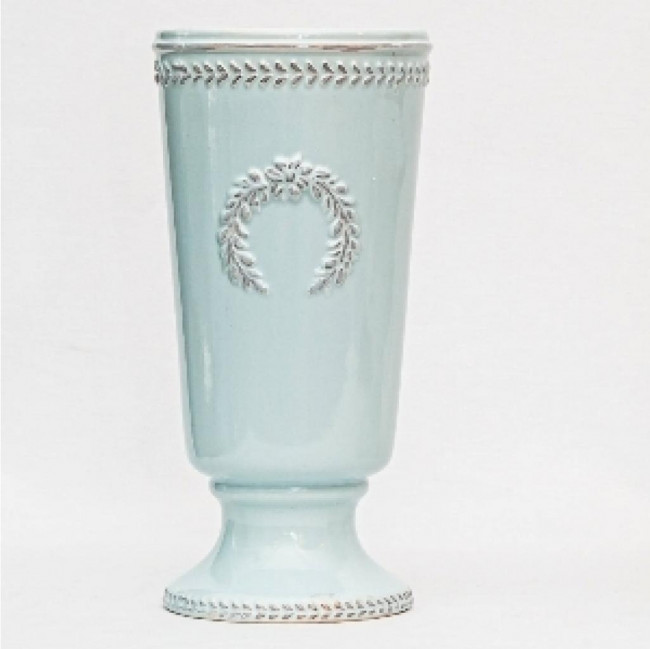 VASO AZUL COM GUIRLANDA