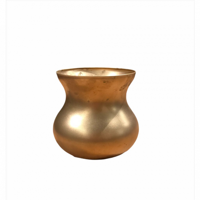 VASO DE VIDRO PERA DOURADO