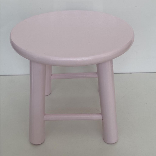 Banquinho Rosa Claro Redondo G