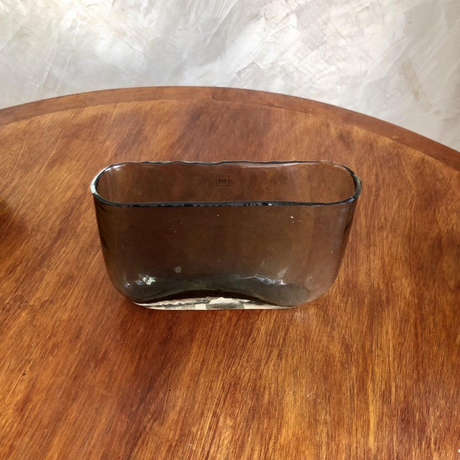 Vaso Decorativo Vidro Preto Estreito [Baixo]