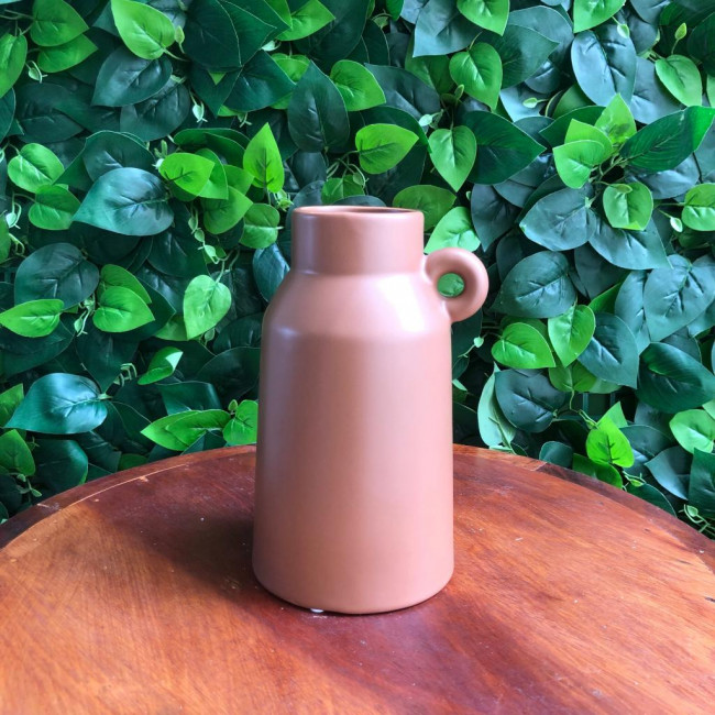 Vaso Cerâmica c/ Alça Marrom