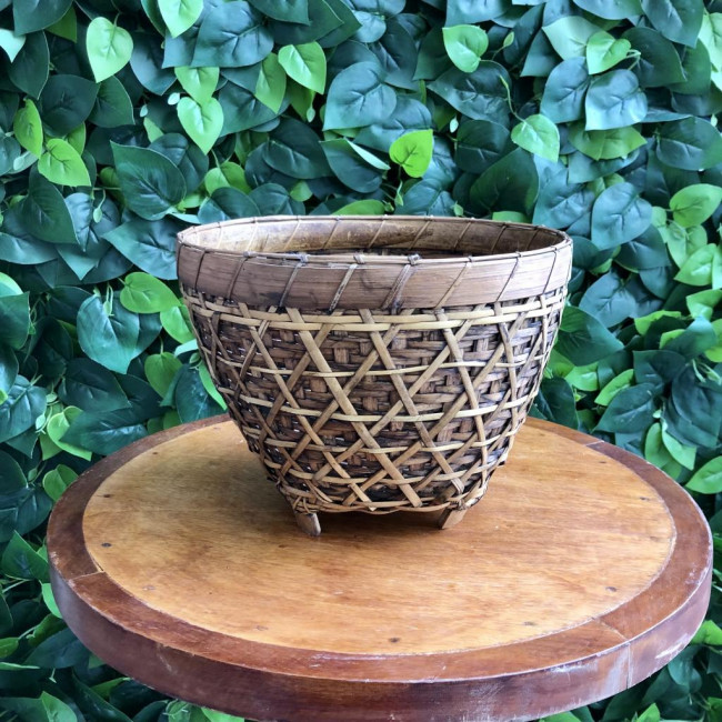 Cachepot em Material Natural Palha P