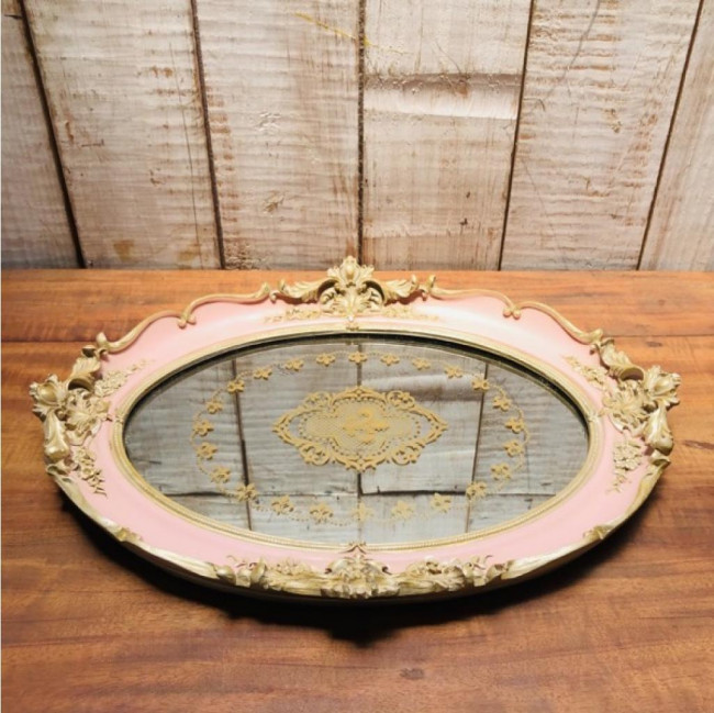 Bandeja Rosé Oval Rosa