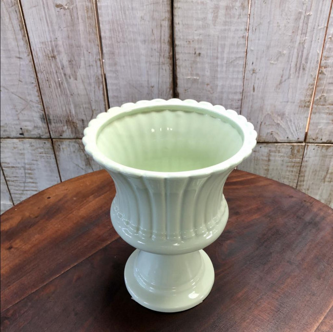 Vaso Pétalas Verde Bebê G- Boca Larga