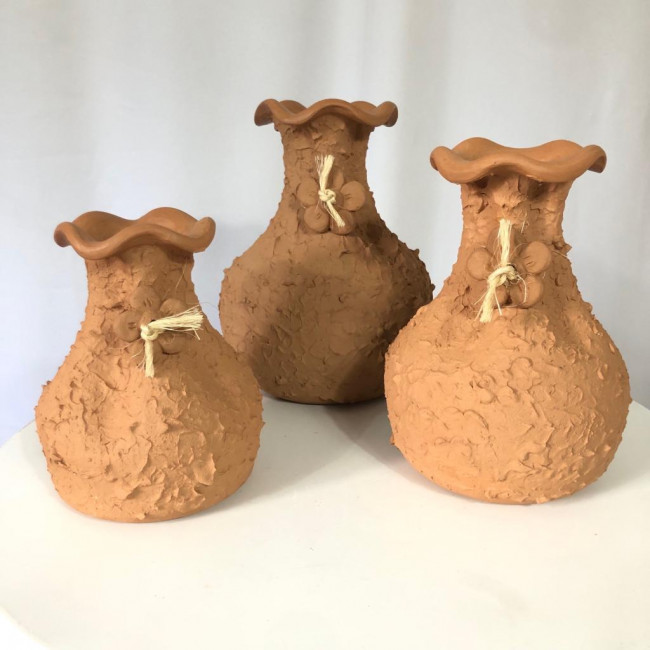 Vaso Cerâmica Tipo Saco - P