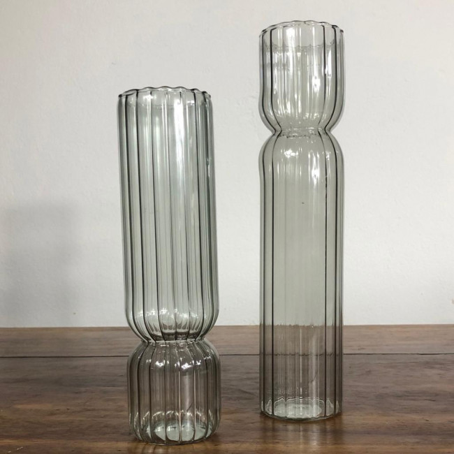 Vaso de Vidro Linhas - P
