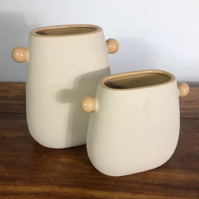 Vaso Oval Areia - M