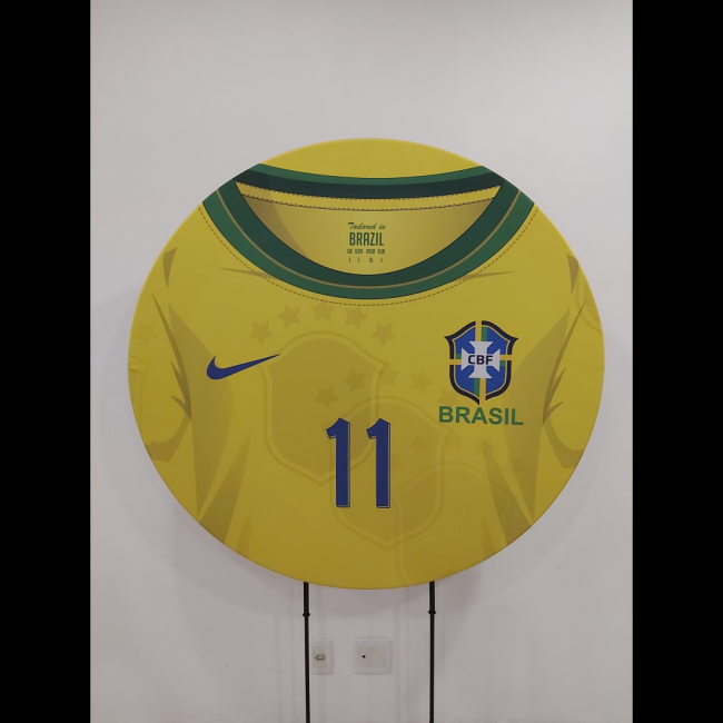 Capa sublimada Painel redondo Camisa Brasil futebol