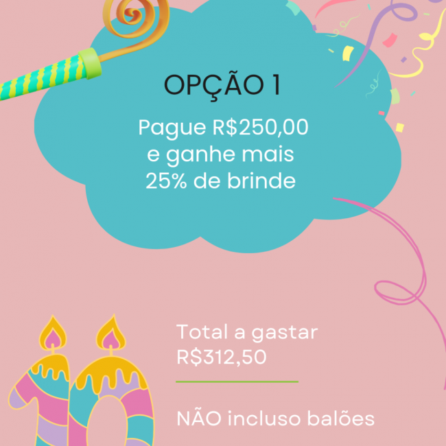 Voucher 1 promoção 10 anos