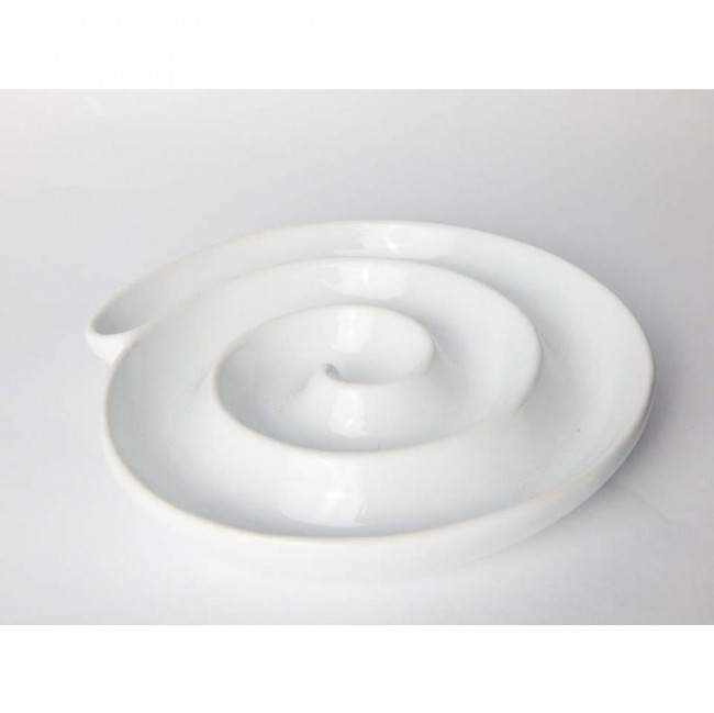 PRATO DOCE ESPIRAL BRANCO