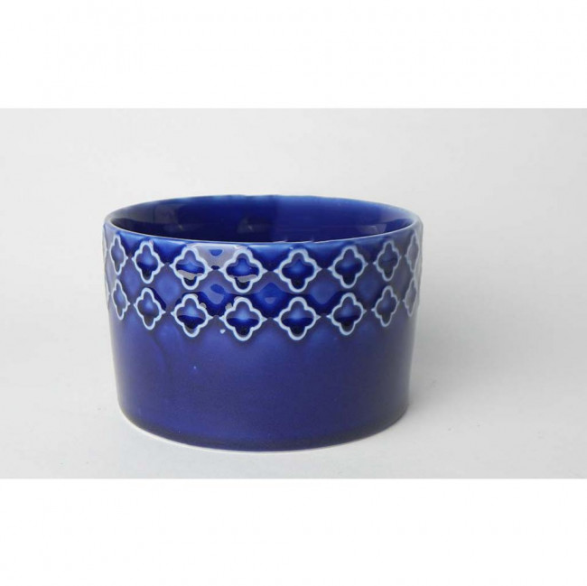CACHEPOT BAIXO AZUL ROYAL