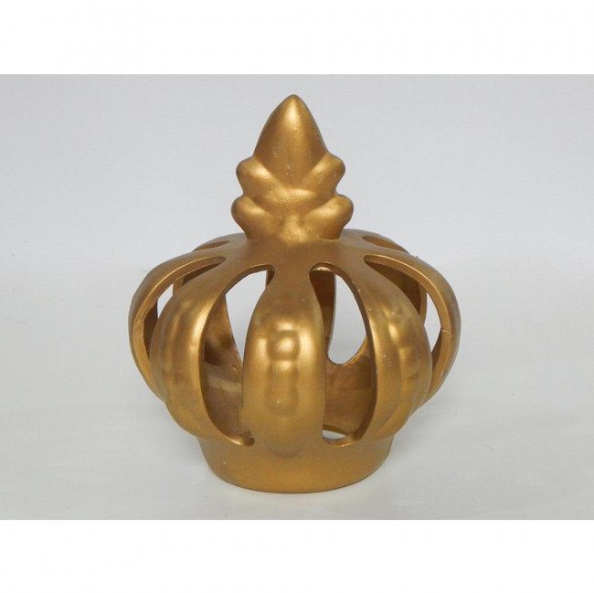COROA CERAMICA DOURADA