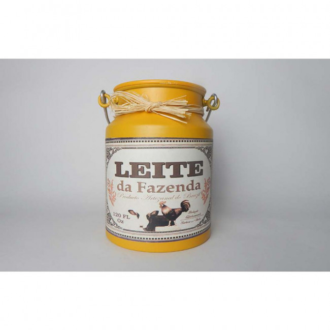 VASO LEITEIRA GALVAN AMARELA
