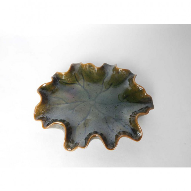 PRATINHO DOCE FOLHA CERAMICA VERDE MUSGO