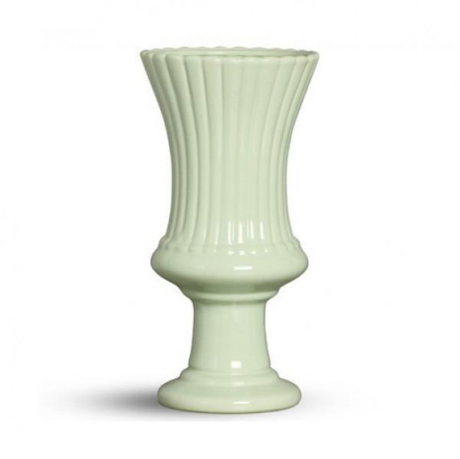 VASO LOUÇA PÉTALAS VERDE AGUA G