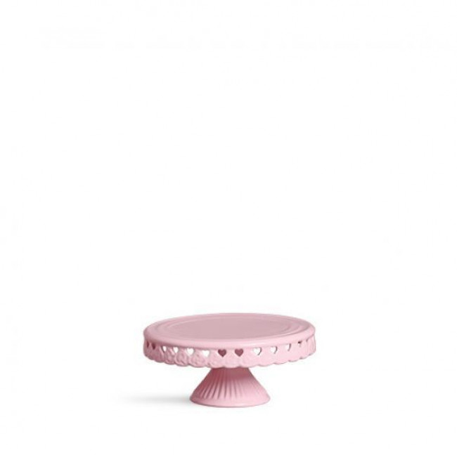 SUPORTE LOUÇA CORAÇÃO ROSA BB M