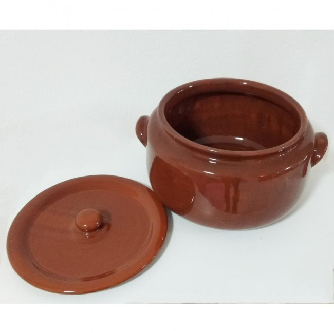 PANELA CERÂMICA MARROM - 3 litros