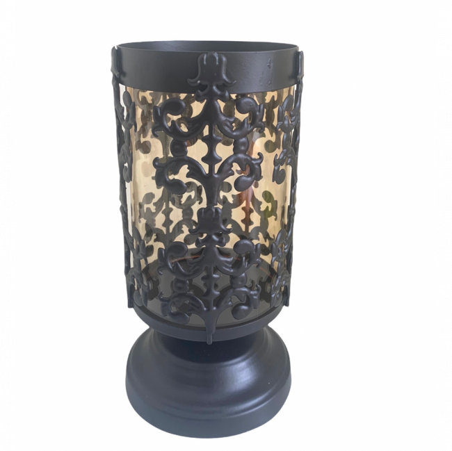 CASTIÇAL DECORATIVO EM METAL CHUMBO - G