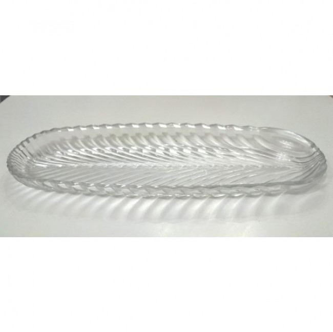 BANDEJA VIDRO OVAL FOLHA M