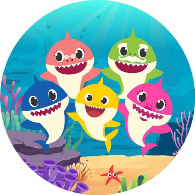 PAINEL DE TECIDO 1,50 BABY SHARK    NR 01