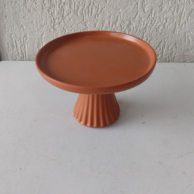 BANDEJA DE LOUÇA PORTA DOCE TERRACOTA M